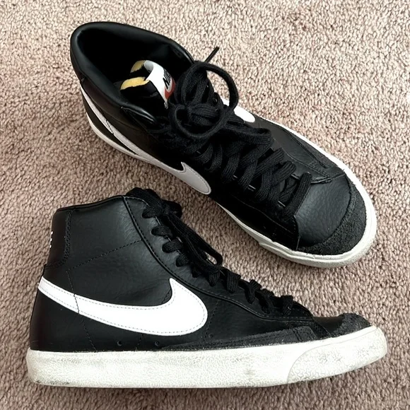 NIKE • Black & White High Top Blazer Mid '77 Vintage Unisex Sneakers Shoes - Picture 11 of 11